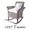 Twister Wicker Rocking Chair
