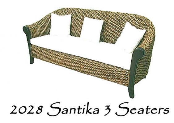 Santika Wicker Sofa 3 Seater