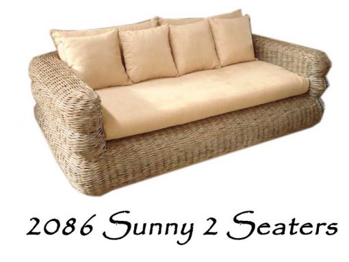 2086-Sunny Rattan Sofa 2-pers