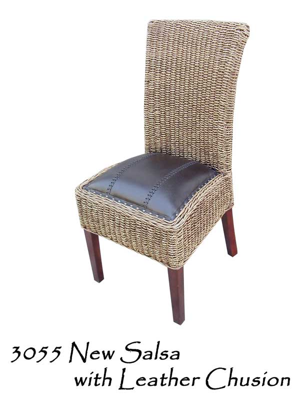 New Salsa Wicker Chair with Leather