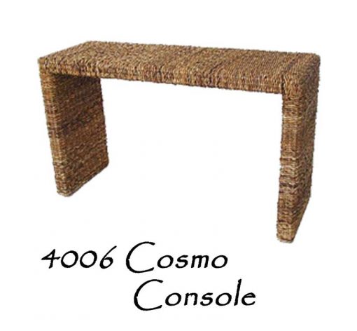 Cosmo Wicker Console Table