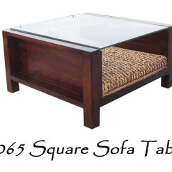方形藤沙发桌
