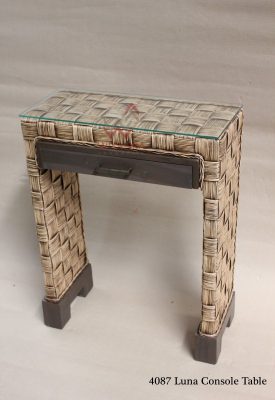 Luna Wicker Console Table