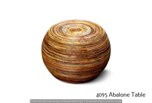 Abalone Rattan Round Table