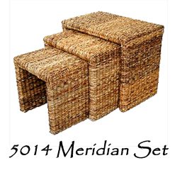 Meridian Wicker Stool Set