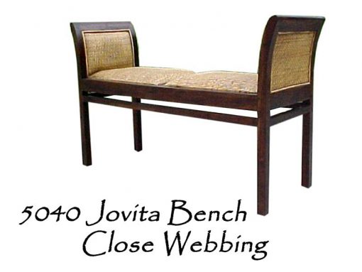 Jovita Rattan Bench Close Webbing
