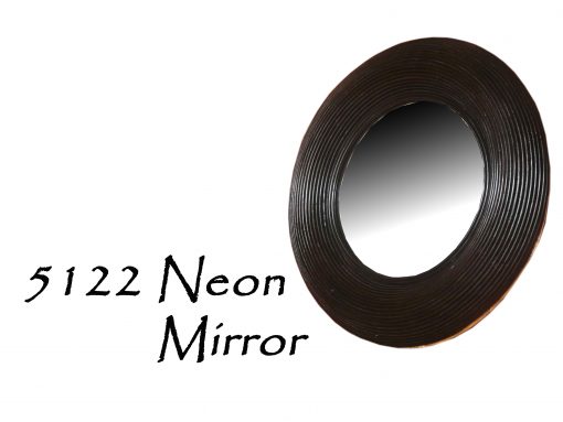Neon Rattan Mirror