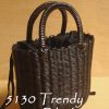 Trendy Black Rattan Bag