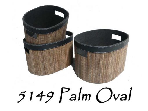 Palm Oval Wicker Box