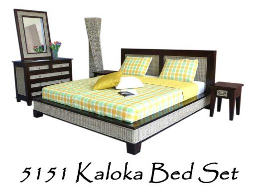 Kaloka Rattan Bed Set