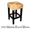 Maxima Round Weave Wicker Bar Stool