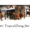 Tropical Wicker Dining Set 6