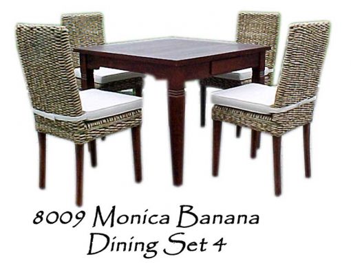 Monica Banana Woven Dining Set 4