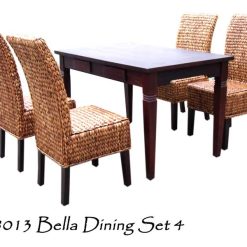 Bella Wicker Dining Set 4