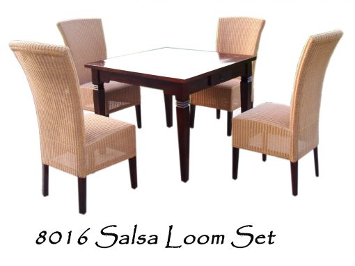 Salsa Loom Rattan Dining Set 4