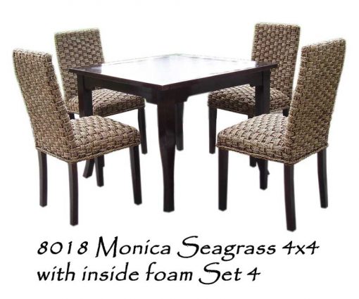 Monica Seagrass Woven Dining Set