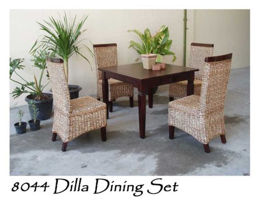 Dilla Wicker Dining Set