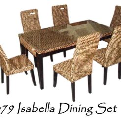 Isabella Wicker Dining Set 6