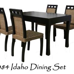爱达荷州柳条餐桌椅