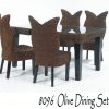Olive Wicker Dining Set