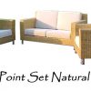 Point Wicker Living Set Natural
