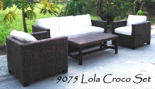 Lola Croco Woven Living Set