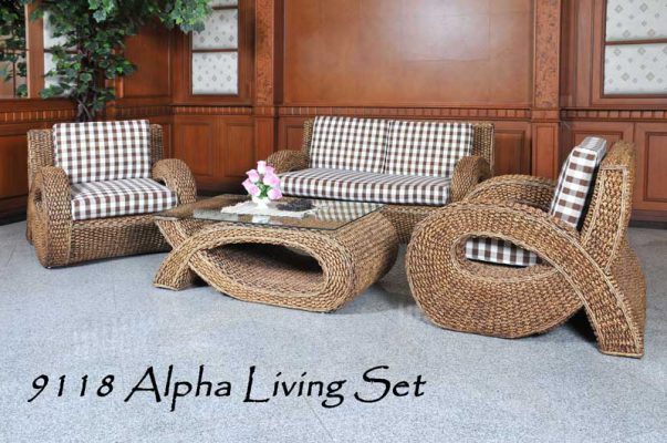 Alpha wicker living set