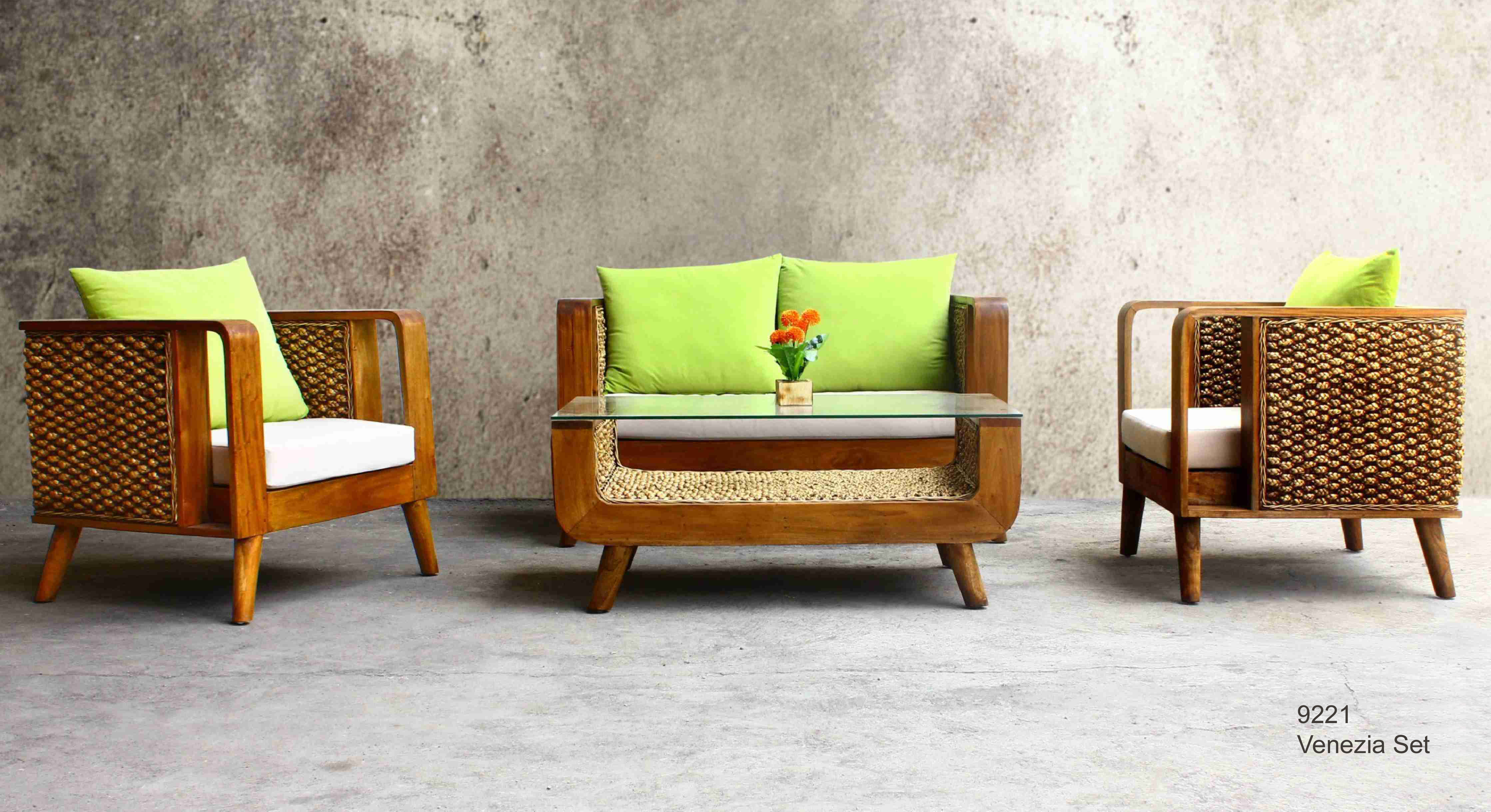 Venezia Rattan Living Set Natural Rattan Furniture Wholesale