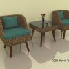 Kevin Wicker Terrace Set
