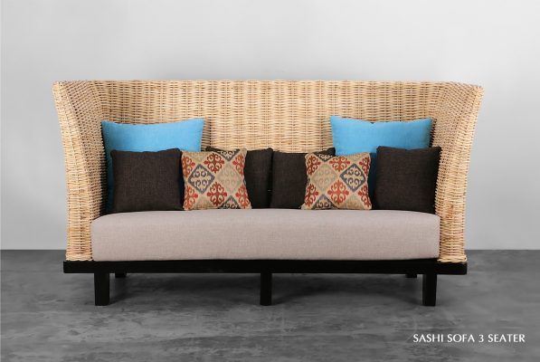 Sashi Rattan Sofa 3-zit