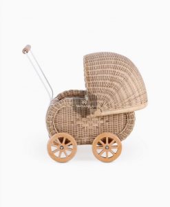 rattan dolls pram