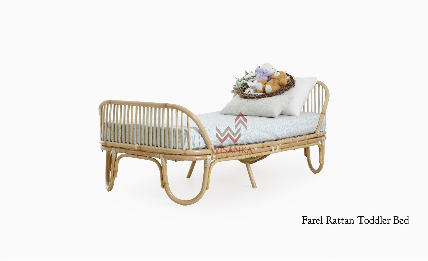 Farel Rattan Toddler Bed Natural Rattan Furniture Rattan