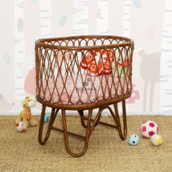 Ovalia Rattan Baby Crib
