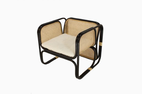 Fanie Rattan Chair Black