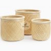 Fresia Round Rattan Basket Set of 3
