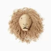 Leo lion's head rattan wall decor