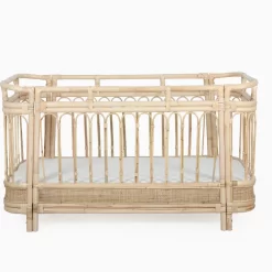 Arcus Rattan Baby Crib
