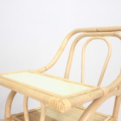 Yellow rattan baby chair