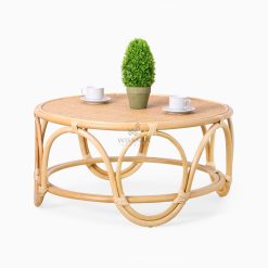 Dubbo 등나무 원형 커피 테이블
