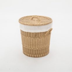 Round Rattan Laundry Basket